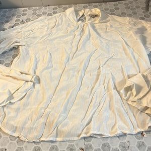 A New Day XXL White Long Sleeve Mock Neck Blouse